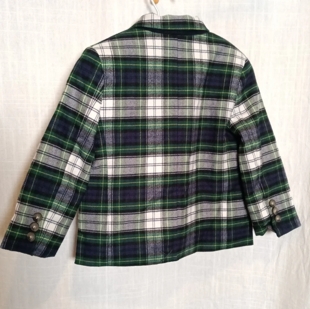 Janie&Jack Flannel Tartan Plaid Blazer Sport Coat Size 12-18M